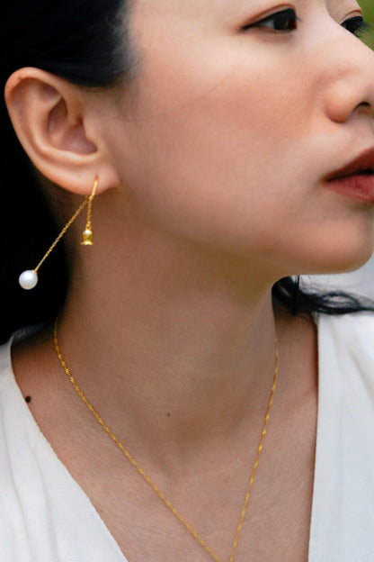 Lily of the Valley Silver 18K Gold-plated Earrings