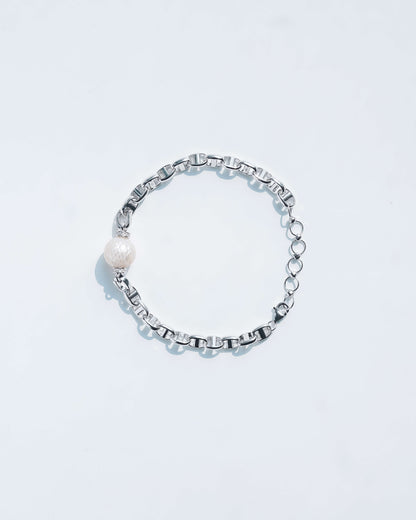 Dragon Dream White Pearl Sterling Silver Bracelet