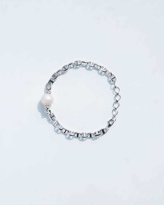 Dragon Dream White Pearl Sterling Silver Bracelet