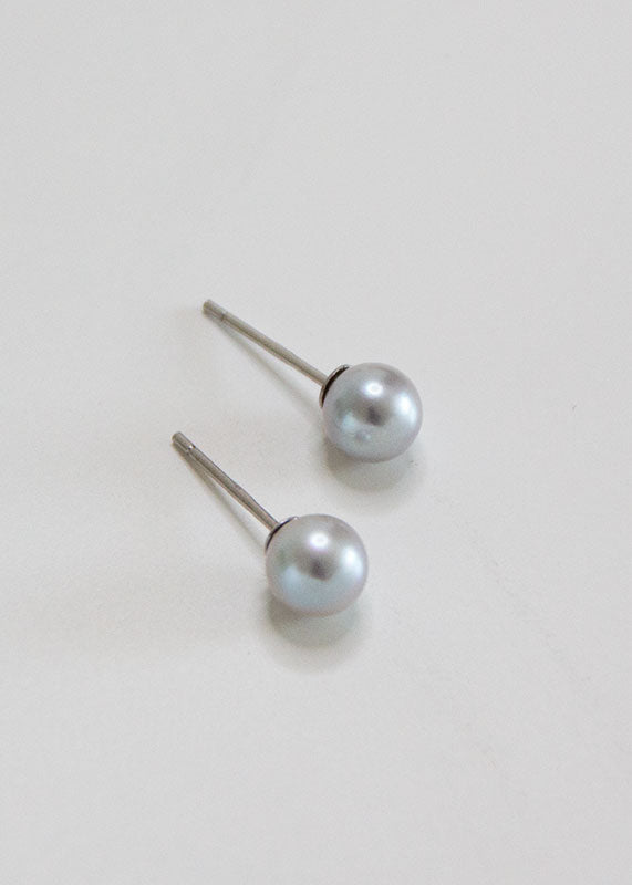 Silver Cloud  Akoya Pearl Earrings