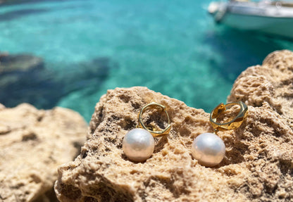 Lady Perfect Sterling Silver 18K Gold-plated Earrings