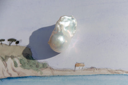 Sjöjungfru Silver pärlor örhängen